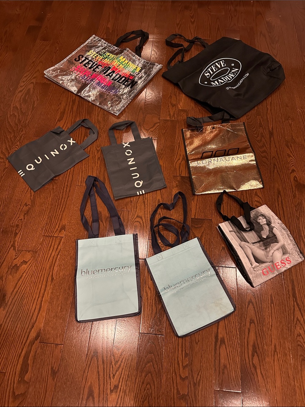 Steve Madden & more reusable totes lot of 8